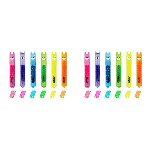 Legami - Set di 6 mini evidenziatori Teddy's Mood, 6 pezzi (1 confezione)
