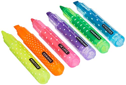 Legami - Set di 6 mini evidenziatori Teddy's Mood, 6 pezzi (1 confezione)