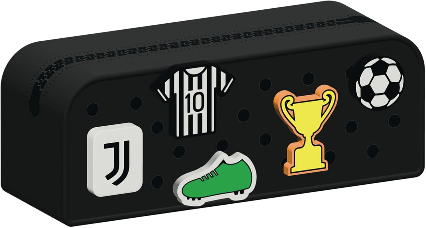 Seven Juventus Bustina in Silicone con Patch Personalizzati Seven Juventus, Scuola e Tempo Libero, Bambino e Bambina