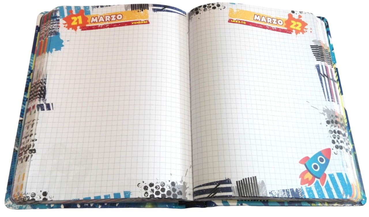 Diario Scuola Seven SJ Animal Boy SQUALO Blu 2024-2025 F.to standard 20x15 cm