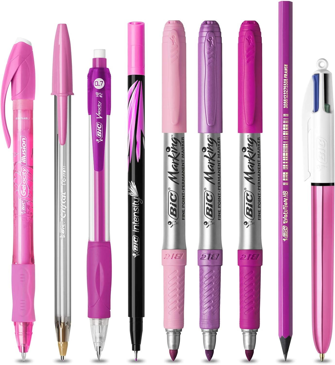 BIC Pastel Dream Kit, Set Cancelleria Scuola con Penne a Sfera BIC Cristal, Penne Gel Quick-Dry, Pennarelli Punta Media Intensity, Evidenziatori Pastello, Agenda, Idea Regalo