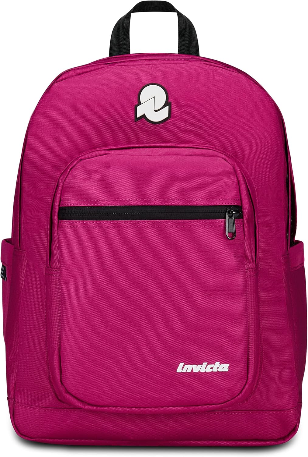 Invicta Zaino Scuola Jelek Plain, Fucsia, Zaino Doppio Scomparto Super Capiente Con Tasca Porta PC o Tablet, Tasca Porta Borraccia e Tasca Con Organizer, Medie, Superiori e Viaggio, Donna Ragazza