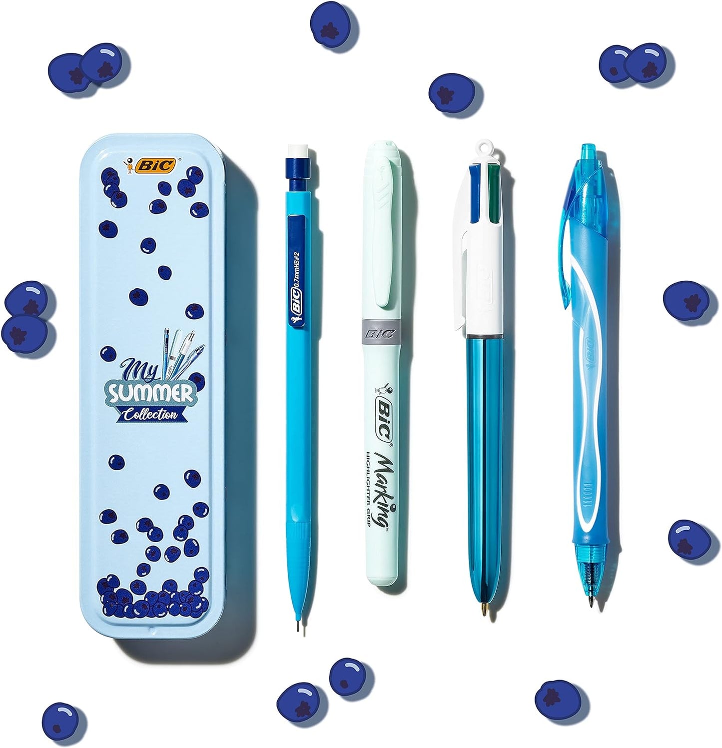 BIC Pastel Dream Kit, Set Cancelleria Scuola con Penne a Sfera BIC Cristal, Penne Gel Quick-Dry, Pennarelli Punta Media Intensity, Evidenziatori Pastello, Agenda, Idea Regalo