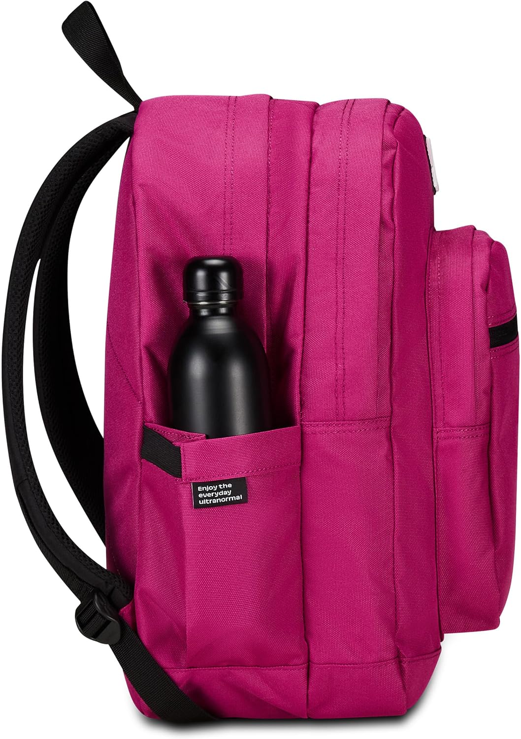 Invicta Zaino Scuola Jelek Plain, Fucsia, Zaino Doppio Scomparto Super Capiente Con Tasca Porta PC o Tablet, Tasca Porta Borraccia e Tasca Con Organizer, Medie, Superiori e Viaggio, Donna Ragazza