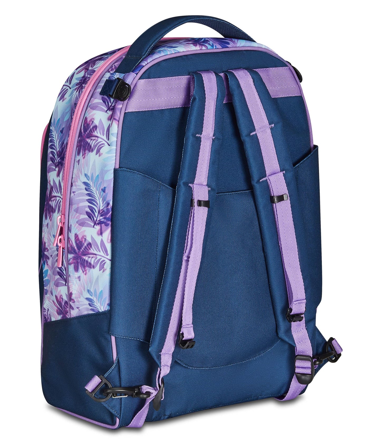 Seven Trolley Scuola Jack 3 Ruote,DISNEY - LILO & STITCH 2CUTE, Azzurro Rosa, 3 in 1, Triplo Uso, Zaino Con Carrello Sganciabile, Tasca Porta Borraccia - Zaino Scuola Bambina