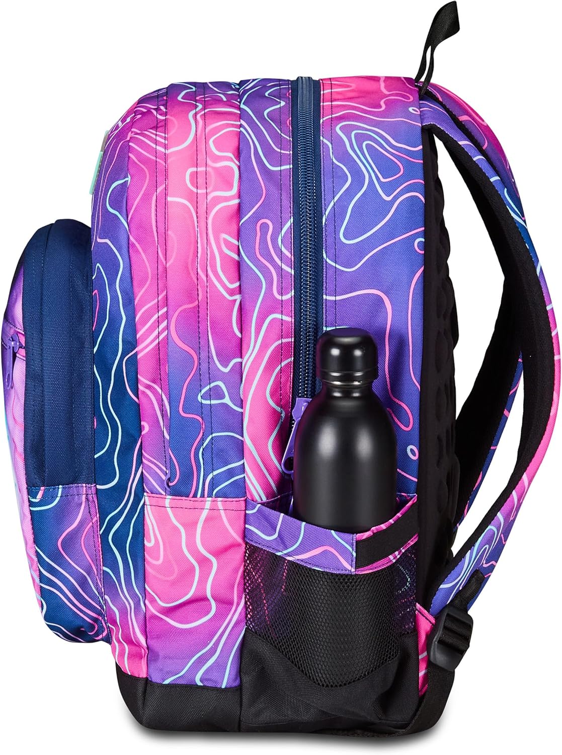 Seven Zaino Scuola Freethink, Rosa, Mapset Girl, Zaino Doppio Scomparto, Tasca Porta PC o Tablet e Tasca Porta Borraccia, Zaino Medie e Superiori, Bambina Ragazza