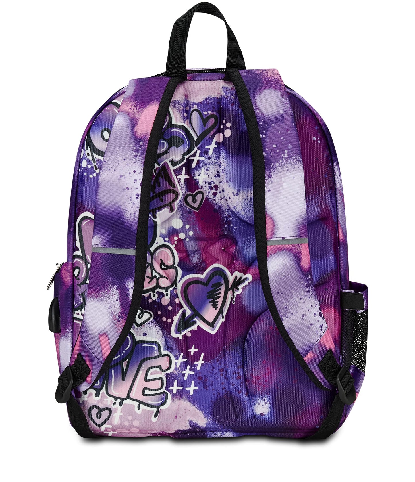 Seven Zaino Scuola Advanced, Viola, Bubble Street, Zaino Doppio Scomparto Con Supporto USB, Tasca Porta PC o Tablet, Tasca Porta Borraccia e Organizer, Zaino Scuole Medie e Superiori, Bambina Ragazza