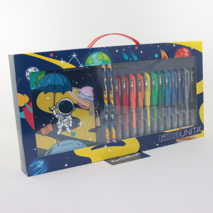 GIFT SET DIARIO SEGRETO + PENNE GEL TINTA UNITA ASTRONAUTA 60898