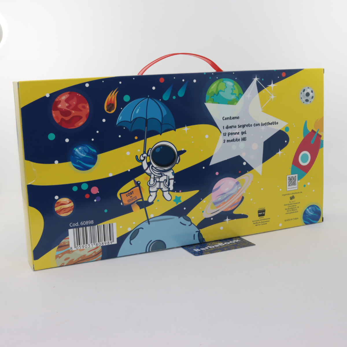 GIFT SET DIARIO SEGRETO + PENNE GEL TINTA UNITA ASTRONAUTA 60898