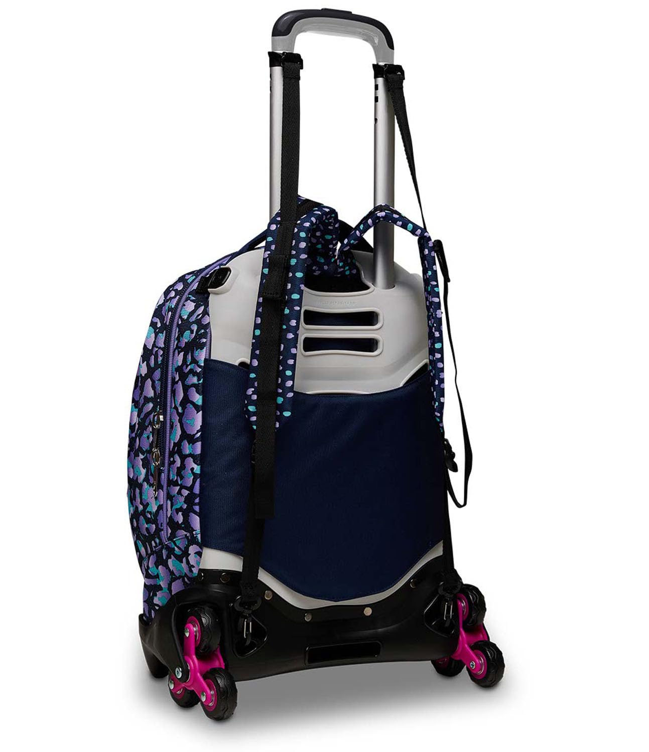 Seven Trolley Scuola Sganciabile Jack 3 Ruote, Viola, Ziply, 3 in 1, Triplo Uso, Zaino con Carrello Sganciabile, Tasca Interna Porta Borraccia, Zaini e Trolley, Scuola, Bambine e Ragazze