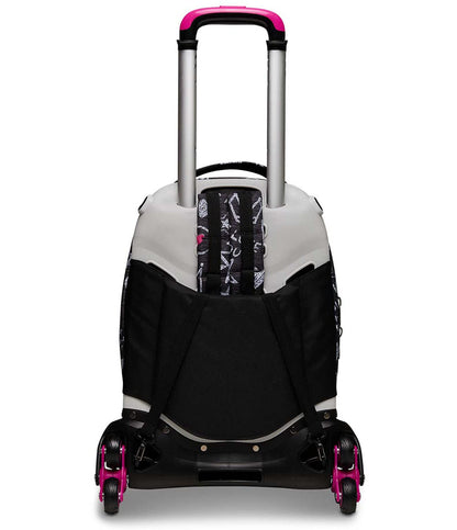 Seven S. p. a. Seven Trolley Scuola Sganciabile Jack 3 Ruote, Grigio, Zipper Glamy, Triplo Uso, Zaino con Carrello Sganciabile, Maxi Capienza, Scuola & Tempo Libero, Bambine e Ragazze