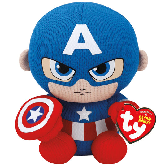 TY Marvel Avengers, Licensed Squishy Beanie Baby Soft Plush Toys, Collectible Cuddly Stuffed Teddy