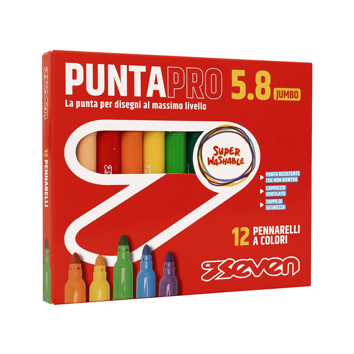 SEVEN Pennarelli Puntapro 5.8 - Scatola da 12 Pz