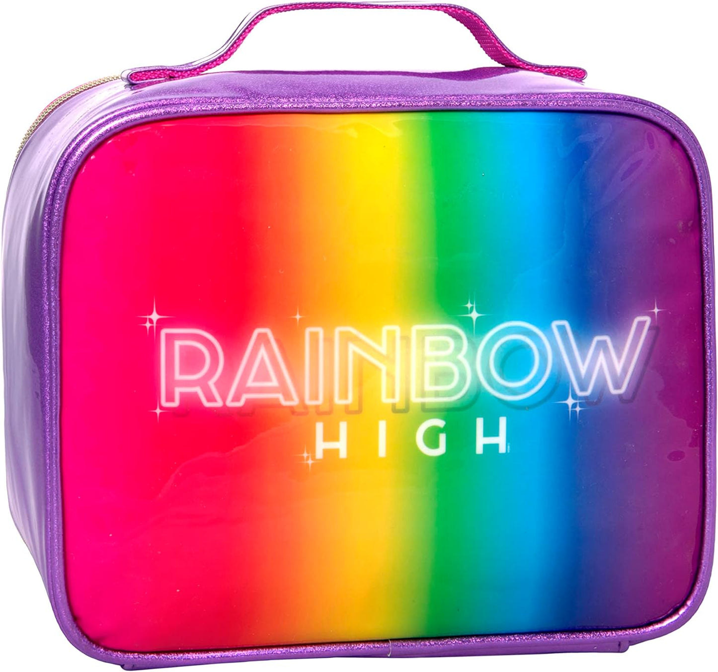 RAINBOW HIGH - Astuccio, Beauty Case con Zip, Interno orgnaizzato, Ideale Per Organizzare Piccoli Oggetti - cm 22x18hx14