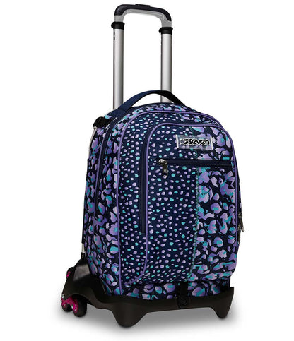 Seven Trolley Scuola Sganciabile Jack 3 Ruote, Viola, Ziply, 3 in 1, Triplo Uso, Zaino con Carrello Sganciabile, Tasca Interna Porta Borraccia, Zaini e Trolley, Scuola, Bambine e Ragazze