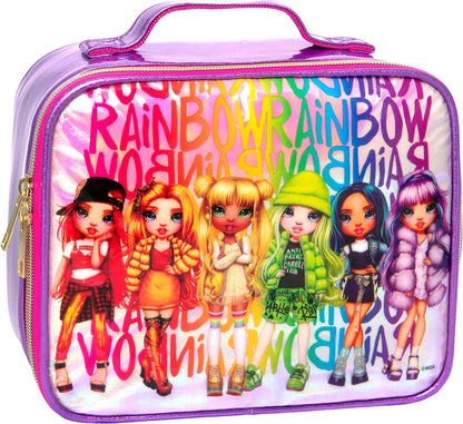 RAINBOW HIGH - Astuccio, Beauty Case con Zip, Interno orgnaizzato, Ideale Per Organizzare Piccoli Oggetti - cm 22x18hx14