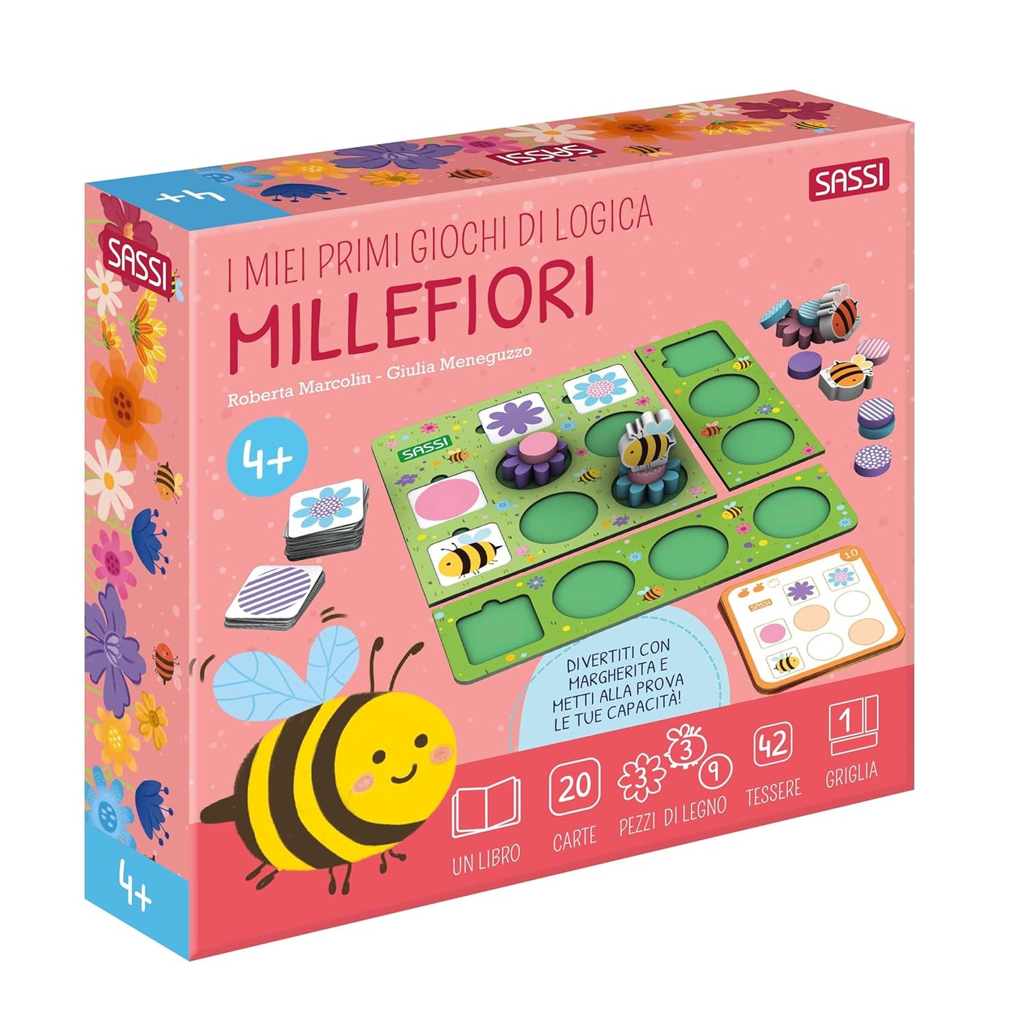 Millefiori. I miei primi giochi di logica. Ediz. a colori. Con griglia espandibile. Con 15 pezzi di legno. Con 42 tessere.