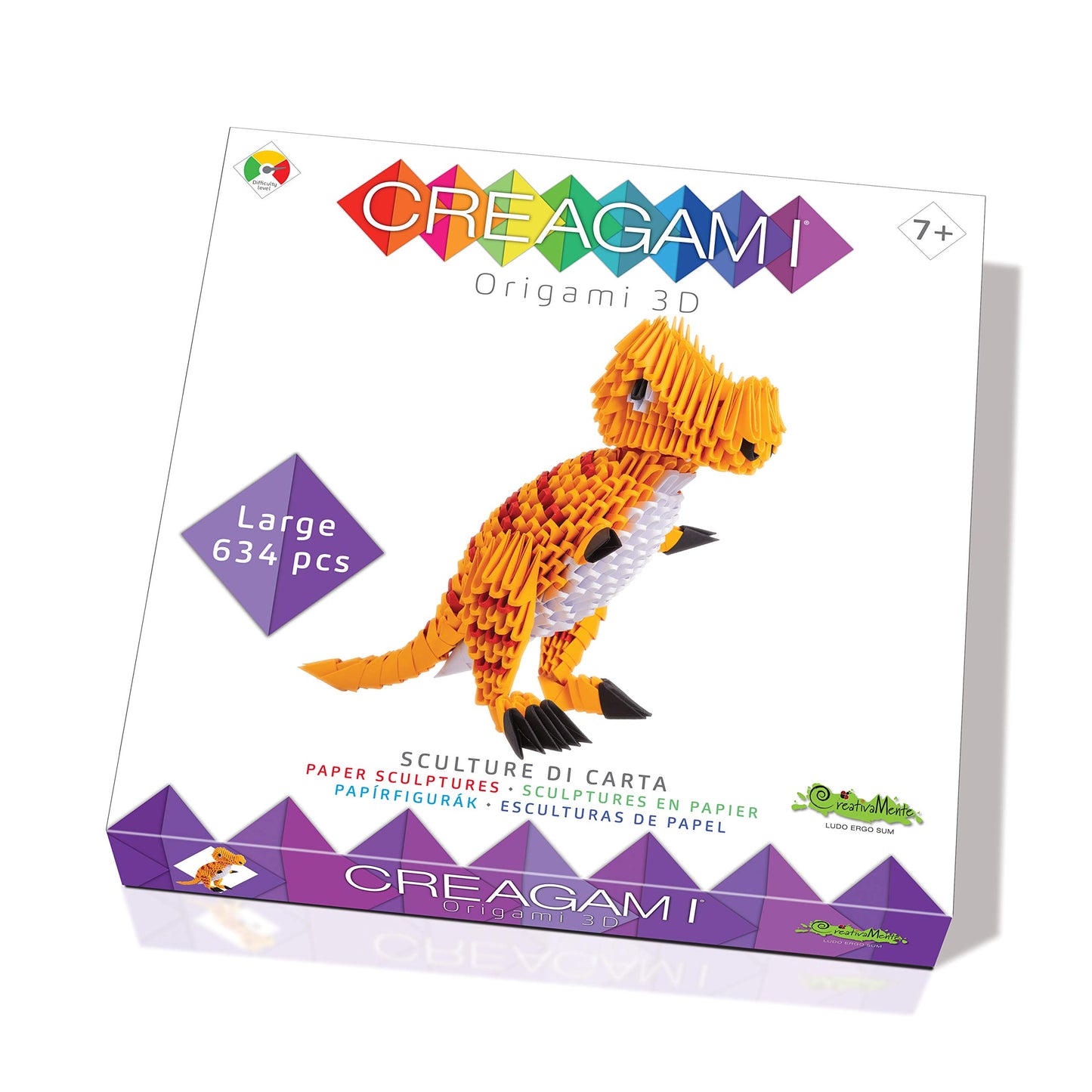 CreativaMente- Creagami-T-Rex-Gioco in Scatola, 735