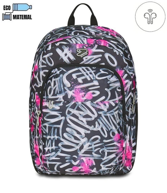 ZAINO Seven PRO XXL DETACH + CUFFIE WIRELESS - GRAFFITI GIRL - coll. 2025/26